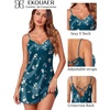 image:imageEkouaer Satin Silky Night Gowns for Adult Women Ladies Lingerie Sleeveless Nightgowns Sexy Slip Nighties S2XLFlower Clusters Blue Green