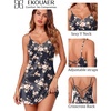 image:imageEkouaer Satin Silky Night Gowns for Adult Women Ladies Lingerie Sleeveless Nightgowns Sexy Slip Nighties S2XLFlower Clusters Dark Gray