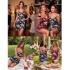image:imageEkouaer Satin Silky Night Gowns for Adult Women Ladies Lingerie Sleeveless Nightgowns Sexy Slip Nighties S2XLFlower Clusters Dark Gray