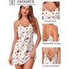 image:imageEkouaer Satin Silky Night Gowns for Adult Women Ladies Lingerie Sleeveless Nightgowns Sexy Slip Nighties S2XLHeart Red