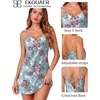 image:imageEkouaer Satin Silky Night Gowns for Adult Women Ladies Lingerie Sleeveless Nightgowns Sexy Slip Nighties S2XLLight Blue Violet