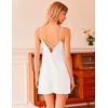 image:imageEkouaer Satin Silky Night Gowns for Adult Women Ladies Lingerie Sleeveless Nightgowns Sexy Slip Nighties S2XLWhite
