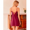 image:imageEkouaer Satin Silky Night Gowns for Adult Women Ladies Lingerie Sleeveless Nightgowns Sexy Slip Nighties S2XLWine Red