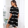 image:imageEkouaer Sleep Shirts for Women Short Sleeve Night Shirts for Sleeping Pullover Nightgown Soft Nightdress SXXXLBlack Stripe