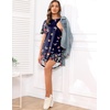 image:imageEkouaer Sleep Shirts for Women Short Sleeve Night Shirts for Sleeping Pullover Nightgown Soft Nightdress SXXXLButterfly Print
