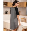 image:imageEkouaer Sleep Shirts for Women Short Sleeve Night Shirts for Sleeping Pullover Nightgown Soft Nightdress SXXXLDark Grey