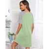image:imageEkouaer Sleep Shirts for Women Short Sleeve Night Shirts for Sleeping Pullover Nightgown Soft Nightdress SXXXLLight Green