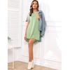 image:imageEkouaer Sleep Shirts for Women Short Sleeve Night Shirts for Sleeping Pullover Nightgown Soft Nightdress SXXXLLight Green
