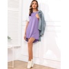 image:imageEkouaer Sleep Shirts for Women Short Sleeve Night Shirts for Sleeping Pullover Nightgown Soft Nightdress SXXXLLilac