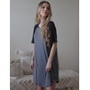 image:imageEkouaer Sleep Shirts for Women Short Sleeve Night Shirts for Sleeping Pullover Nightgown Soft Nightdress SXXXLNavy Blue