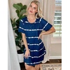 image:imageEkouaer Sleep Shirts for Women Short Sleeve Night Shirts for Sleeping Pullover Nightgown Soft Nightdress SXXXLNavy Stripe