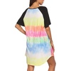 image:imageEkouaer Sleep Shirts for Women Short Sleeve Night Shirts for Sleeping Pullover Nightgown Soft Nightdress SXXXLTie Dye