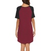 image:imageEkouaer Sleep Shirts for Women Short Sleeve Night Shirts for Sleeping Pullover Nightgown Soft Nightdress SXXXLWine Red2