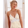 image:imageEkouaer Sleepwear Womens Chemise Nightgown Full Slip Lace Lounge DressBlue Floral