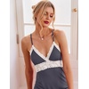 image:imageEkouaer Sleepwear Womens Chemise Nightgown Full Slip Lace Lounge DressGrey