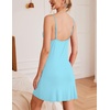 image:imageEkouaer Sleepwear Womens Chemise Nightgown Full Slip Lace Lounge DressLight Blue