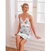 image:imageEkouaer Sleepwear Womens Chemise Nightgown Full Slip Lace Lounge DressMint Flower