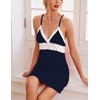 image:imageEkouaer Sleepwear Womens Chemise Nightgown Full Slip Lace Lounge DressNavy