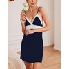 image:imageEkouaer Sleepwear Womens Chemise Nightgown Full Slip Lace Lounge DressNavy