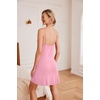 image:imageEkouaer Sleepwear Womens Chemise Nightgown Full Slip Lace Lounge DressPink