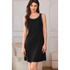 image:imageEkouaer Tank Nightgowns for Women Sleeveless Sleep Dress Crew Neck Sleep Shirt Comfy Pajama DressAblack