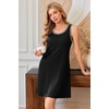 image:imageEkouaer Tank Nightgowns for Women Sleeveless Sleep Dress Crew Neck Sleep Shirt Comfy Pajama DressAblack