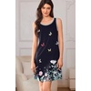 image:imageEkouaer Tank Nightgowns for Women Sleeveless Sleep Dress Crew Neck Sleep Shirt Comfy Pajama DressBlack Butterfly Gradient