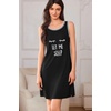 image:imageEkouaer Tank Nightgowns for Women Sleeveless Sleep Dress Crew Neck Sleep Shirt Comfy Pajama DressBlack Sleep