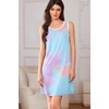 image:imageEkouaer Tank Nightgowns for Women Sleeveless Sleep Dress Crew Neck Sleep Shirt Comfy Pajama DressColorful Tiedye