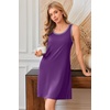 image:imageEkouaer Tank Nightgowns for Women Sleeveless Sleep Dress Crew Neck Sleep Shirt Comfy Pajama DressDeep Purple