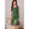 image:imageEkouaer Tank Nightgowns for Women Sleeveless Sleep Dress Crew Neck Sleep Shirt Comfy Pajama DressGreen Ethnic Style