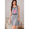 image:imageEkouaer Tank Nightgowns for Women Sleeveless Sleep Dress Crew Neck Sleep Shirt Comfy Pajama DressLight Gray Sleep