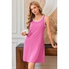 image:imageEkouaer Tank Nightgowns for Women Sleeveless Sleep Dress Crew Neck Sleep Shirt Comfy Pajama DressPeach Pink