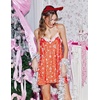 image:imageEkouaer Women Lace Nightgown Sexy Spaghetti Strap Cami Sleeveless Chemise Sleepwear Sleep DressChristmas Print