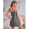 image:imageEkouaer Women Lace Nightgown Sexy Spaghetti Strap Cami Sleeveless Chemise Sleepwear Sleep DressGrey