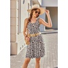 image:imageEkouaer Women Nightgown with Pockets Sleep Shirts Sleeveless Sleepwear Pleated Front Nightshirt Round Neck NightdressLeopard