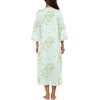 image:imageEkouaer Women Zipper Robe 34 Sleeves Loungewear Dress Full Length Sleepwear Pockets Housecoat Nightgown Long BathrobeFloral Light Green
