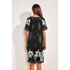 image:imageEkouaer Womens House Dress Floral Print Moo Moos Nightgowns Moomoo Dresses Mumus with PocketsBlack