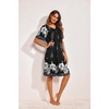 image:imageEkouaer Womens House Dress Floral Print Moo Moos Nightgowns Moomoo Dresses Mumus with PocketsBlack