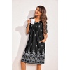image:imageEkouaer Womens House Dress Floral Print Moo Moos Nightgowns Moomoo Dresses Mumus with PocketsFloral Black