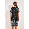 image:imageEkouaer Womens House Dress Floral Print Moo Moos Nightgowns Moomoo Dresses Mumus with PocketsFloral Black