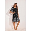 image:imageEkouaer Womens House Dress Floral Print Moo Moos Nightgowns Moomoo Dresses Mumus with PocketsFloral Black