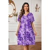 image:imageEkouaer Womens House Dress Floral Print Moo Moos Nightgowns Moomoo Dresses Mumus with PocketsFloral Purple