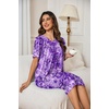 image:imageEkouaer Womens House Dress Floral Print Moo Moos Nightgowns Moomoo Dresses Mumus with PocketsFloral Purple