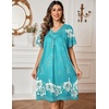 image:imageEkouaer Womens House Dress Floral Print Moo Moos Nightgowns Moomoo Dresses Mumus with PocketsGreen