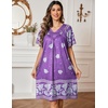 image:imageEkouaer Womens House Dress Floral Print Moo Moos Nightgowns Moomoo Dresses Mumus with PocketsPurple