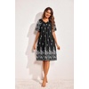 image:imageEkouaer Womens House Dress Floral Print Nightgown with Pockets Mumu DressBlack