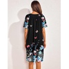image:imageEkouaer Womens House Dress Floral Print Nightgown with Pockets Mumu DressBlack Butterfly