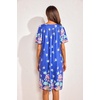image:imageEkouaer Womens House Dress Floral Print Nightgown with Pockets Mumu DressBlue