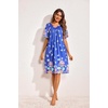 image:imageEkouaer Womens House Dress Floral Print Nightgown with Pockets Mumu DressBlue